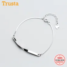 Trustdavis, подлинный 925 пробы, Серебряный минималистичный браслет с витыми ломтиками для женщин, аксессуары для рук, серебряные 925 ювелирные изделия DS2241