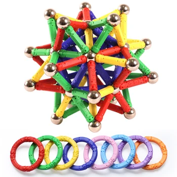 

30-300pcs DIY Magnetic Designer Building Geometric Construction Toy Magnet Sticks & Metal Balls Education Toy For for children