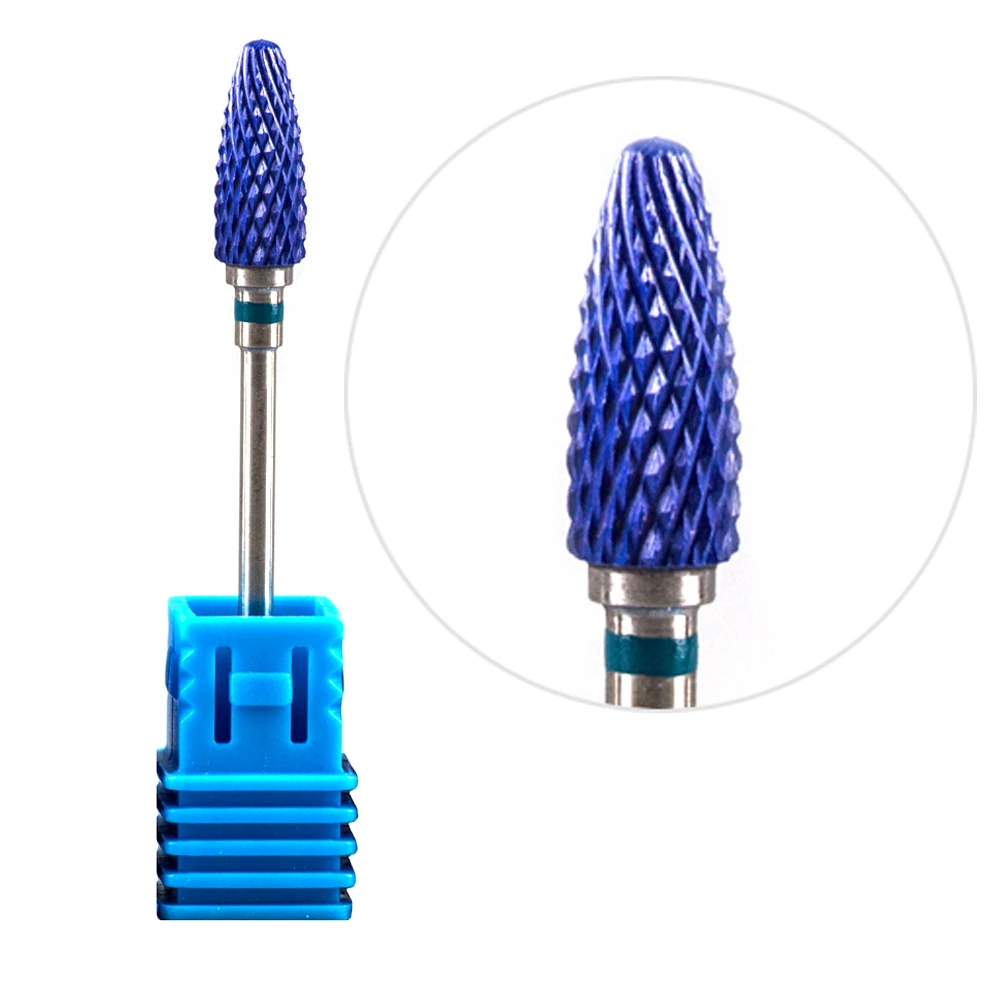 Feecy 2U Blue M Фрезы для ногтей фрезы для маникюра вращающиеся керамические фрезы для ногтей фрезы для маникюра и педикюра сверла биты-Аксессуары - Цвет: Feecy 2U Blue M