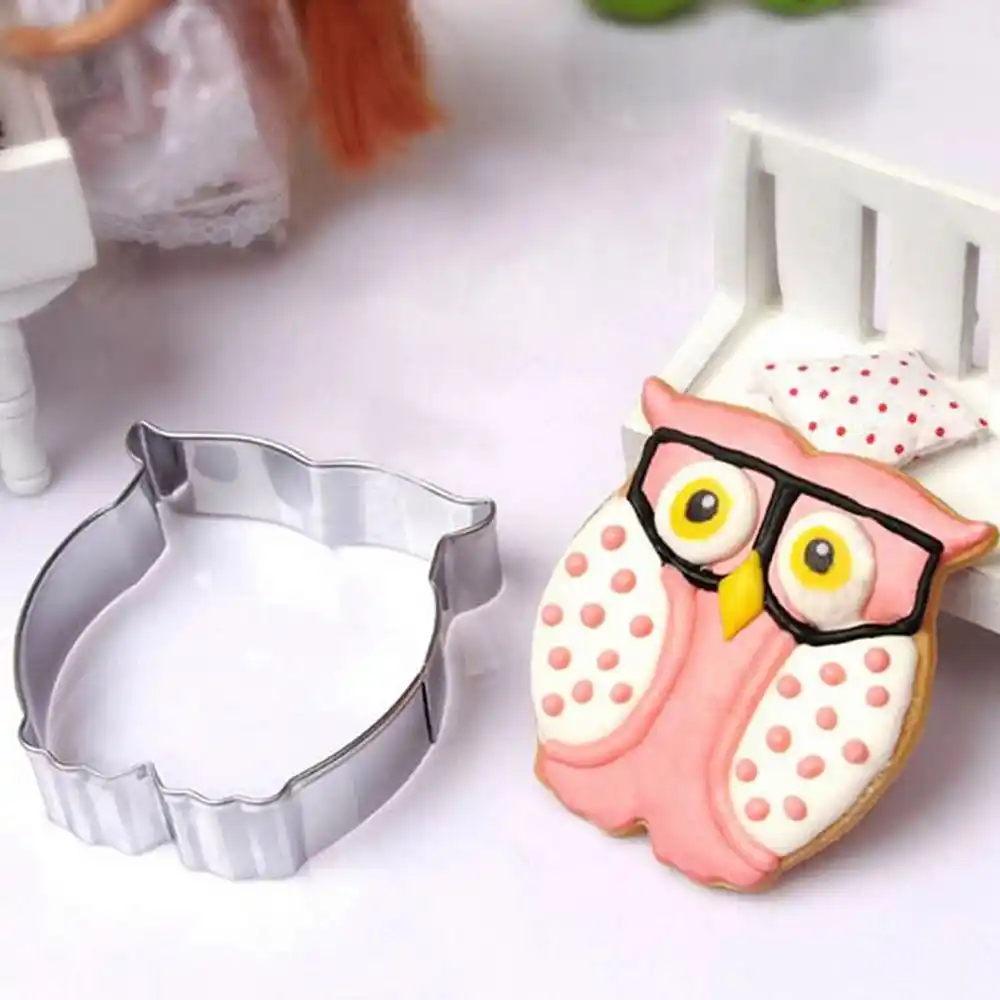 1 шт. 3D Сова Форма печенья прессформы Резак рисунок Имбирный пряник мультфильм