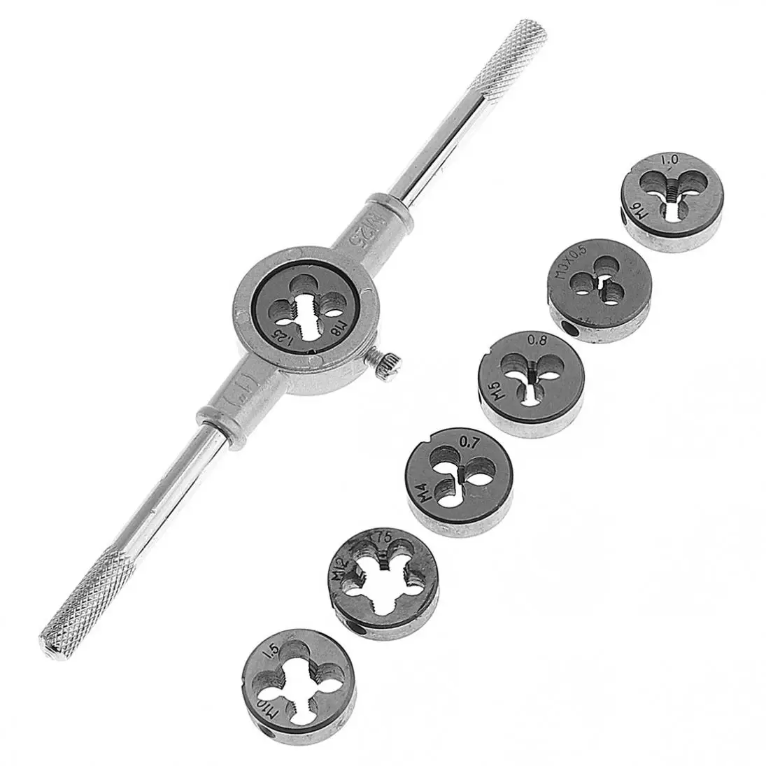 

8pcs/lot Tap Wrench Die Set Twist Suit support Inside Chip Removal for Hand / Machine Use