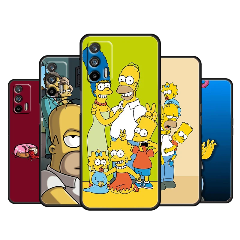 Забавная семья Simpsons для OPPO Realme GT Explorer Master Neo Flash Edition C21 C20 C15 C11 C3 мягкая черная