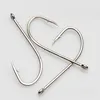 50pcs Fishhook Long Shank Fishing Hook 1#-12# High Carbon Steel Sharp Barbed Offset Narrow Bait Fishing Hooks Tackle Box 4