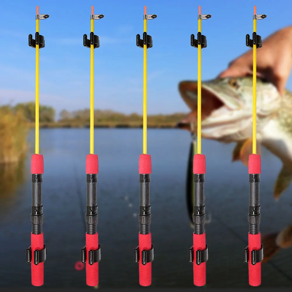 20Pc Fishing Rod Holder Stand Pole Storage Rack Tip Clamps Holder Clips Plastic Club Clip Pool Cues Exhibition Clip Fishing Tool