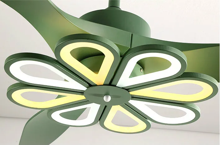 LED Modern Minimalist Ceiling Fan Light, Restaurant European Post-modern Household Ceiling Fans with Lights