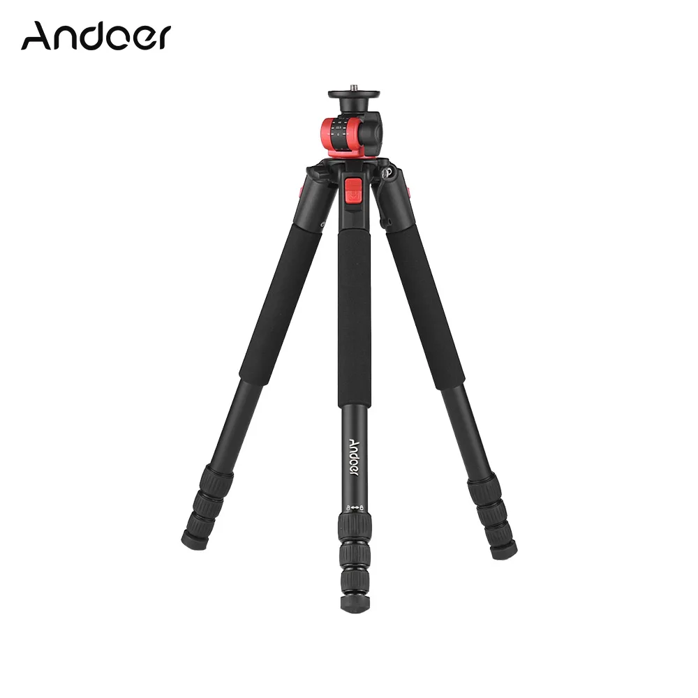 Профессиональный Andoer MPT-284 4-секционный штатив поперечно направленными осями штативы телескопический кронштейн с сумкой для Камера 15 кг/3.3lb