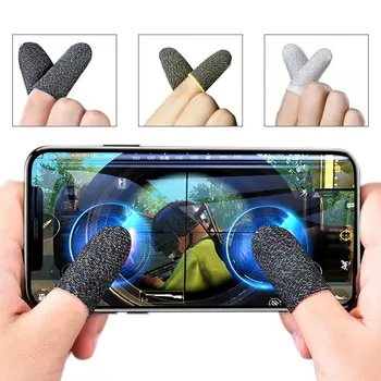 

2020 Rondaful Finger Sleeve Breathable Anti-sweat Sensitive Gaming Touchscreen Finger Cover for Mobile Phone Games