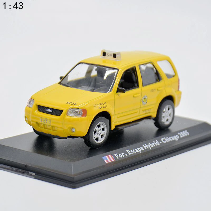 1:43 Scale Metal Alloy Classic SUV ESCAPE HYBRID CHICAGO 2005 Cab Taxi Car Model Diecast Vehicles Toys F Collection Gifts | Игрушки и