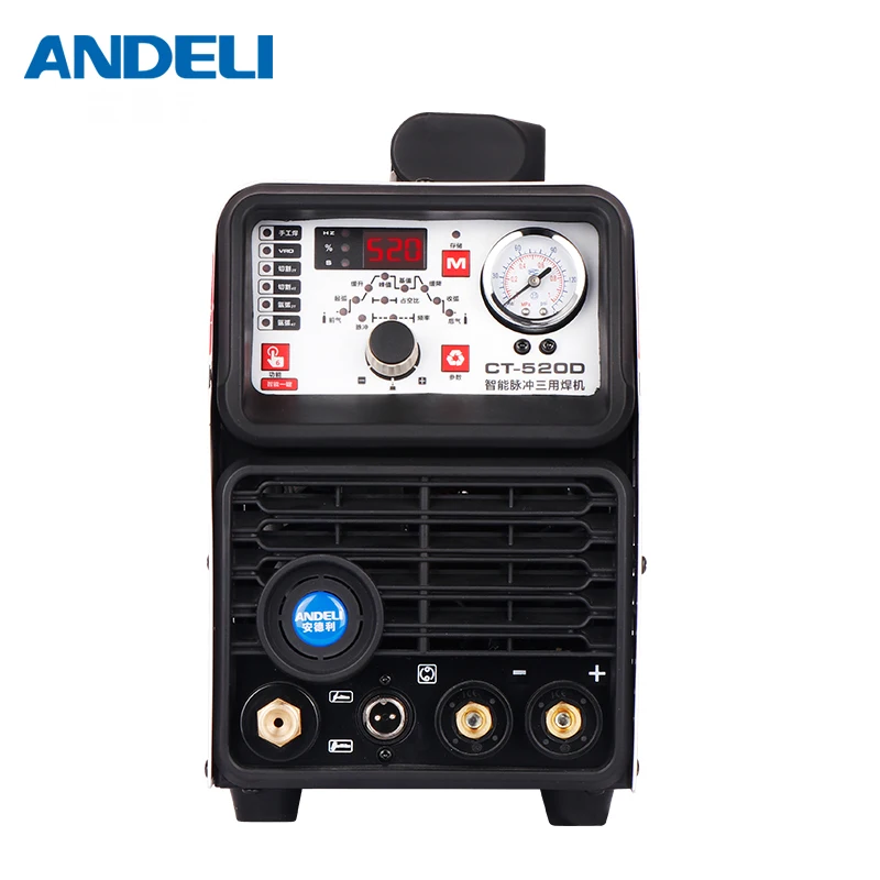 

ANDELI Smart Portable Single Phase Pulse Welding Machine CT-520DP 3 in 1 Welder with CUT/MMA/TIG Welding machine 3 in 1