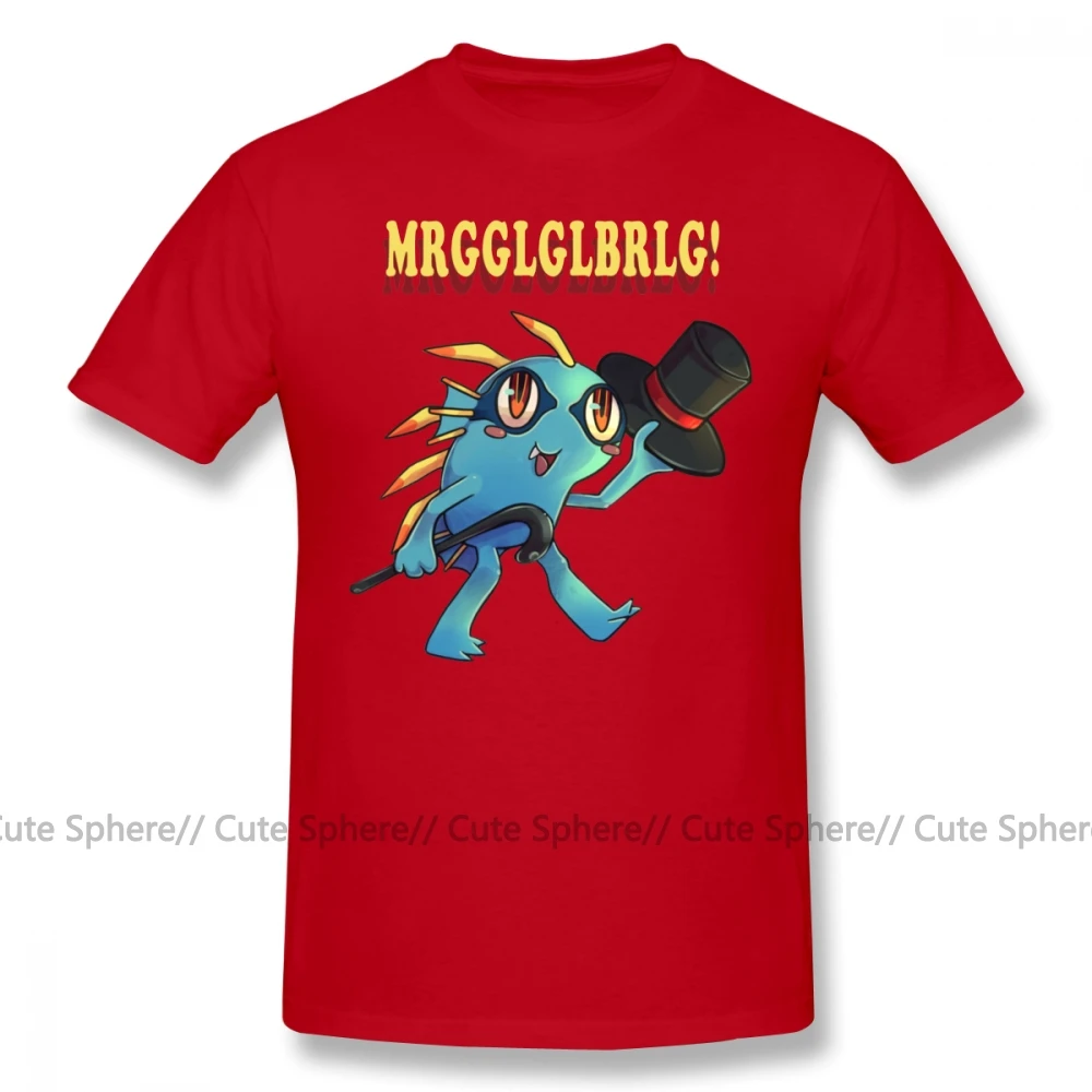 Murloc футболка 100 хлопок забавная Футболка мужская классическая с коротким рукавом с принтом 4xl Футболка - Цвет: Red