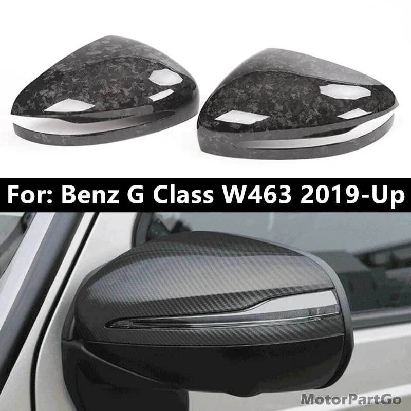 Real Carbon Fiber Car Side Mirror Cover Caps For 2019-2020 Mercedes Benz  W464