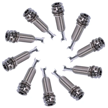 

10PCS Guitar Pickup Endpin Output Jack Nickel Strap Lock Chrome