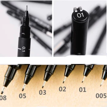 

1 Pcs Fine liner Drawing Pen 005 01 02 03 05 08 Waterproof Anime Comic Pen Not Blooming Durable Art Markers