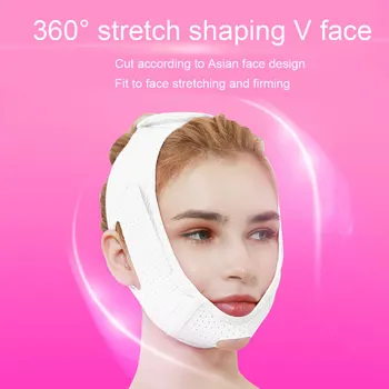 

Breathable Design Firming Instantaneous Face Lift Mask Face Lift Tool White Thin and Light 360° Elasticity Face Lift Bandage