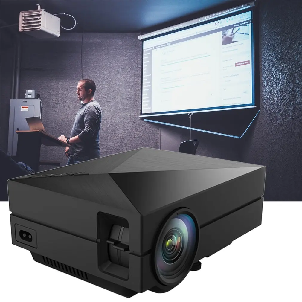 Портативный проектор для дома Gm60 мини поддержка Hd 1080P маленький проектор светодиодный проектор 30-130 дюймов Размер проекции