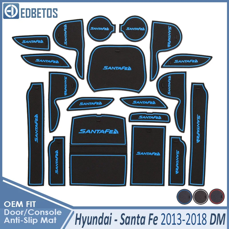 Грязная Накладка для hyundai Santa Fe 2013 DM Maxcruz Grand SantaFe ix45, аксессуары для дверей - Название цвета: Santa Fe Blue