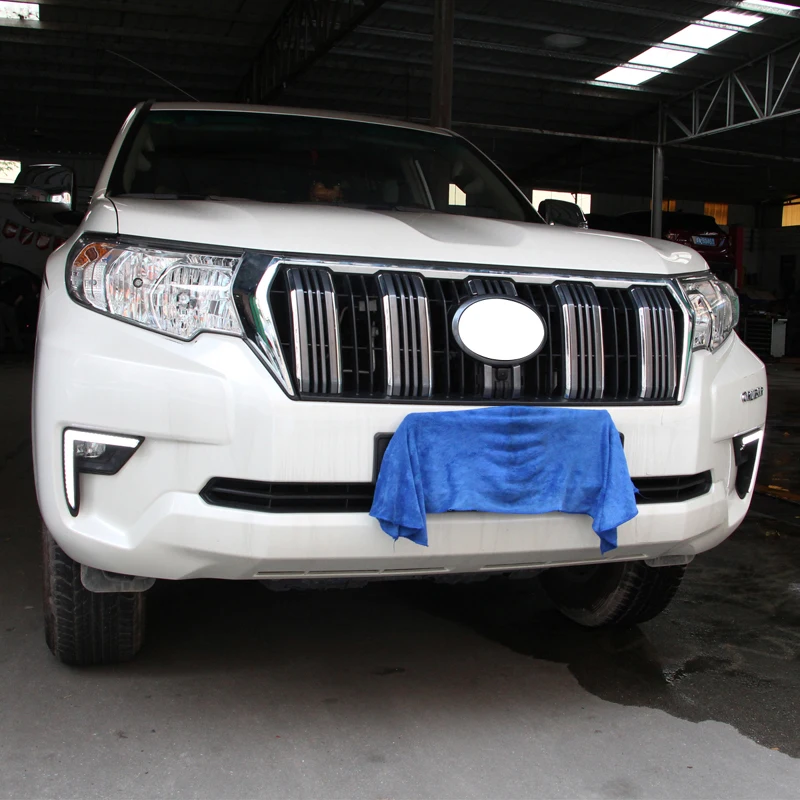 Для Toyota LAND CRUISER FJ150 LC150 светодиодный дневные ходовые огни DRL с отверстием для противотуманной фары желтый указатель поворота синий