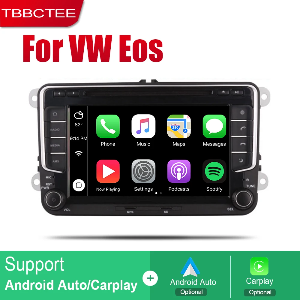 Discount TBBCTEE Android Car Radio Stereo GPS Navigation For Volkwasgen VW Eos 2006~2015 Bluetooth wifi 2din Car Radio Stereo Multimedia 1
