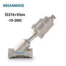 NBSANMINSE JDF 100s0nc6-v 3/8 1/2 3/4 1 Угол сиденья клапан из нержавеющей стали 316 с Viton нормально закрытый клапан высокого качества