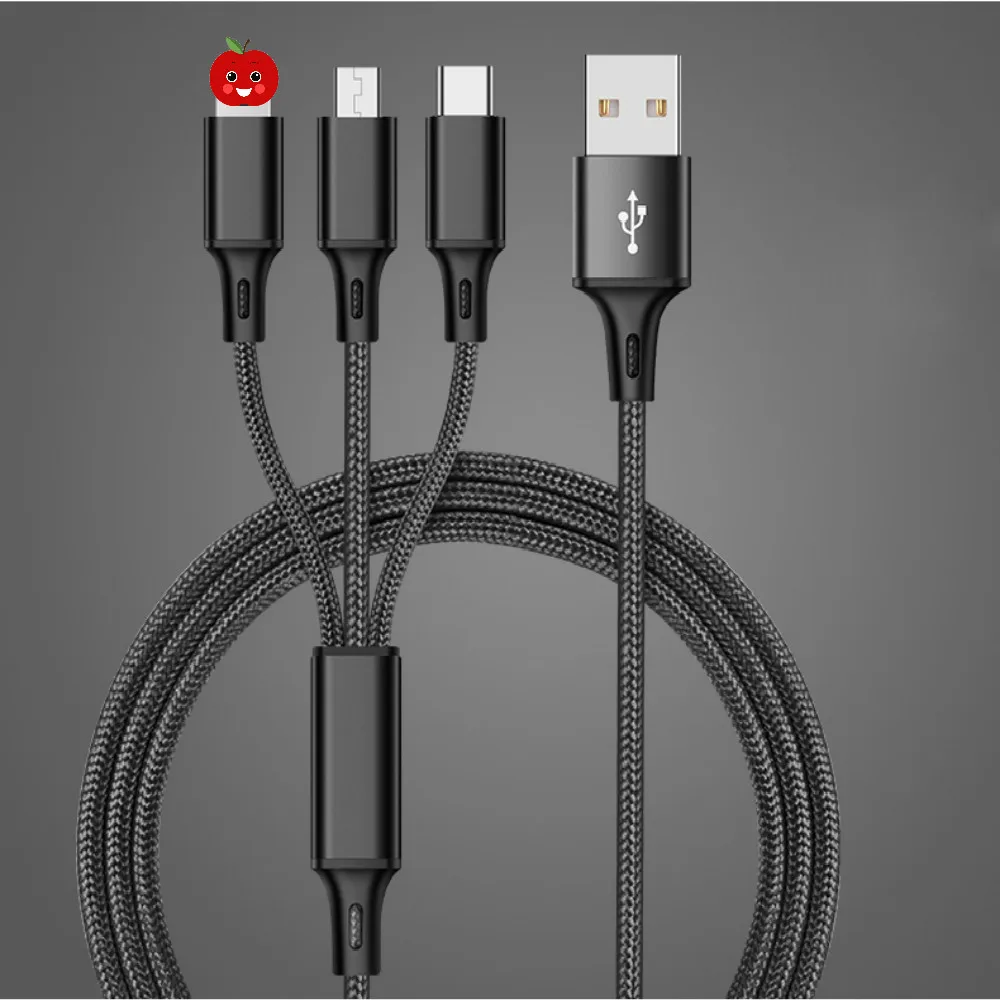 1 м портативный 2.8A зарядный кабель Micro usb type C кабель для зарядки телефона для Iphone X samsung Galaxy Note 9 Redmi Note 8