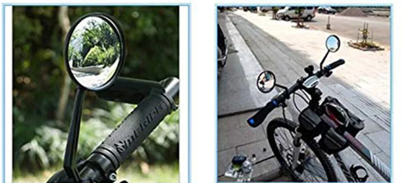 Велосипедные зеркала заднего вида для руля Велоспорт заднего вида MTB велосипед силиконовой ручкой Зеркало заднего вида