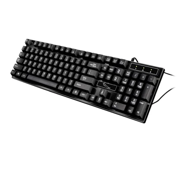 

2020 USB Keyboard Wired Ergonomic Silent English Keyboard Office Working Universal Floating Keycap 104 Keys Keyboards