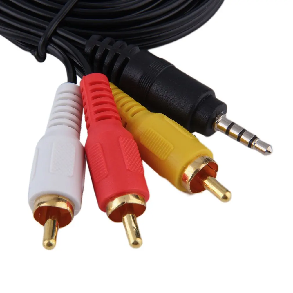 5 футов 1080P HDTV HDMI штекер 3 RCA Аудио Видео AV кабель адаптер конвертер Разъем