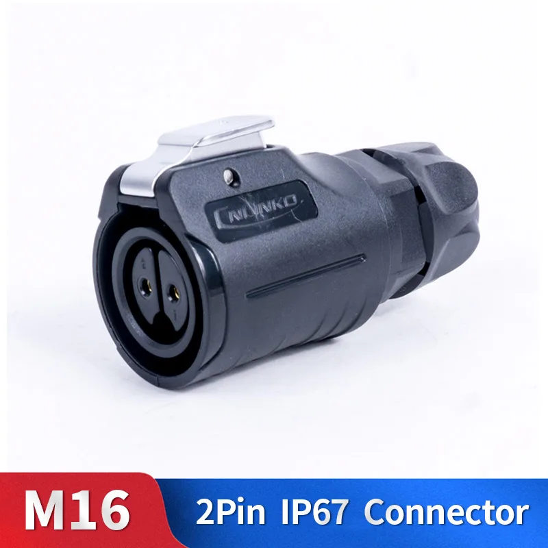 

M16 2 Pin Waterproof Connector Kit Plastic Shell Male and Female Industrial Outdoor Lighting Cable Plug and Socket