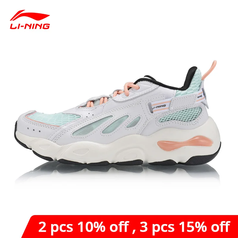  Женские стильные кожаные кроссовки Li Ning с подкладкой в виде бабочки, спортивная обувь li ning, кроссовки AGLP082 