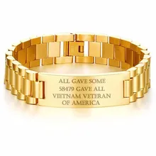 Vnox браслеты из нержавеющей стали для мужчин-все дали некоторые, 58479 дали всем, Ветеран Вьетнама Америки-Прямая поставка
