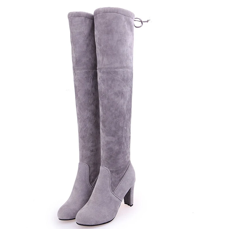 Кожа Высокие сапоги пикантные Сапоги выше колен (ботфорты) Для женщин женские