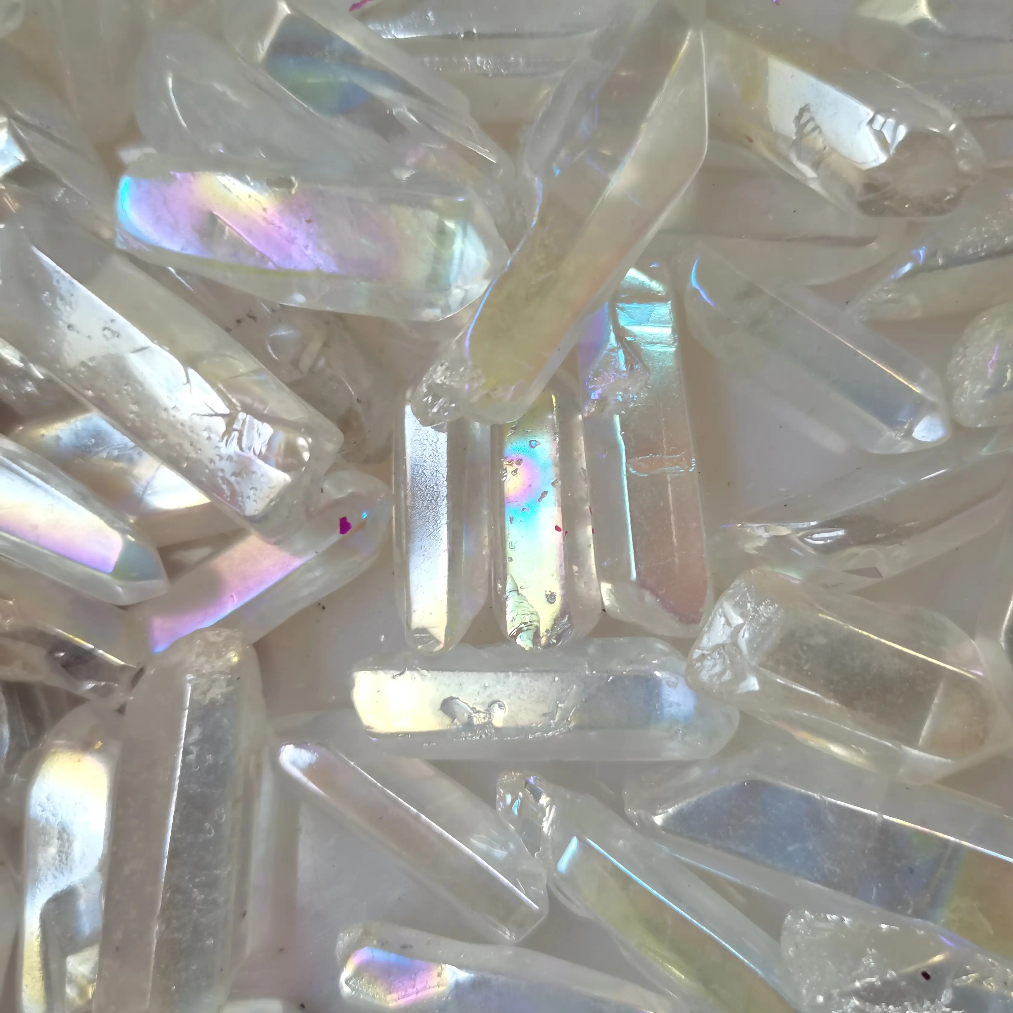

100g Natural Crystal Quartz Healing Wand Treatment Stone White Crystal Column Healing Fluorite Home Decoration