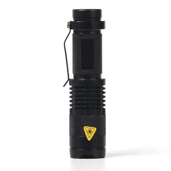 

High power LED torch super bright aluminum mini zoom flashlight 14500/AA powered Q5 waterproof tactical LED torch for camping
