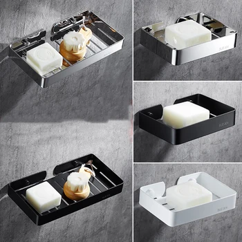 

304 Stainless Steel Long Bath Soap Dishes Punch Free Bathroom Towel Perfume Holder Wall Mounted Drain Water