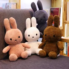 Poupée de lapin en peluche de grande taille, jouets pour enfants, coussin de dos de couchage, mignon, poupée d'accompagnement pour bébé, cadeau de noël, 25/35CM