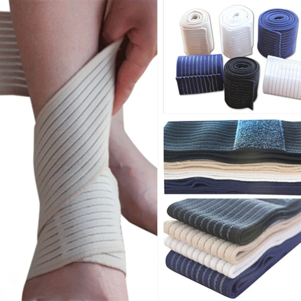 Adjustable Ankle Support Spirally Wound Bandage Volleyball Basketball Ankle Orotection Elastic Bands 4 Colors