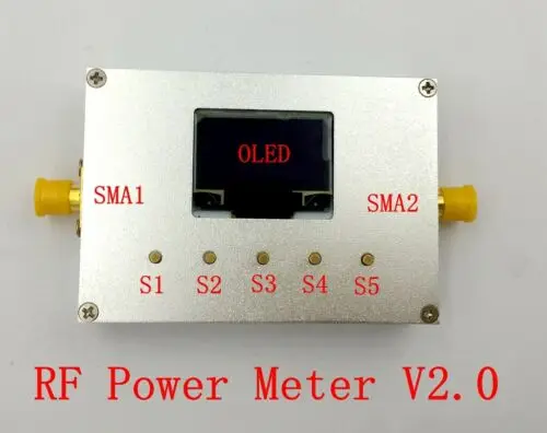 100KHZ-10GHZ RF Power Meter V2.0 + OLED PC Sofware 500mAh Battery CNC Case | Электроника