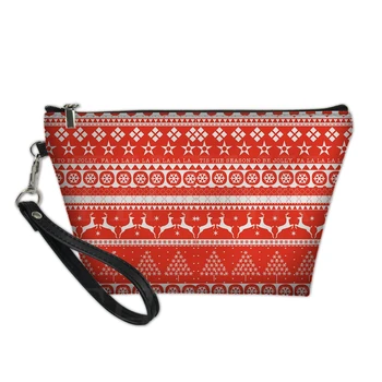 

THIKIN Luxury Women Cosmetic Bag Christmas Patterns High Quality Brand Ladies Travel Portable Makeup Case New Fashion Custom