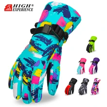 Зимние перчатки для сноуборда для мальчиков, лыжные перчатки для детей, водонепроницаемые рукавицы, Зимние перчатки для девочек, теплые перчатки, лыжные варежки для девочек перчатки сноубордлыжи перчатки горнолыжные