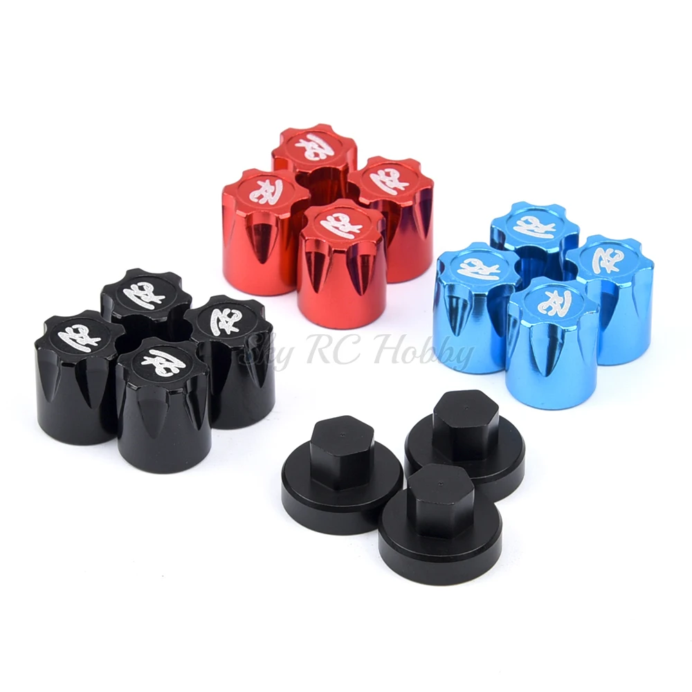4PCS Remote Control Car Wheel Nut Wheel Center Cap Dustproof M4 Nut RC Car Accessories For TRX4