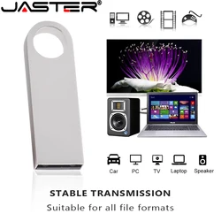 JASTER – clé Usb 2.0 étanche, support à mémoire de 8GB 32GB 64GB 16GB, lecteur Flash en métal avec Logo personnalisé gratuit 