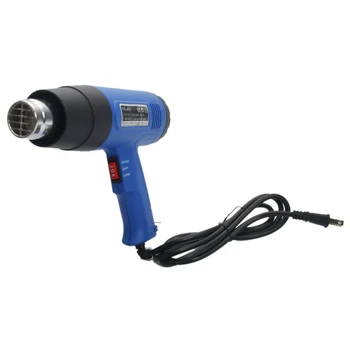 

1500W 110V Dual-Temperature Heat Gun with 4pcs Stainless Steel Concentrator Tips Blue