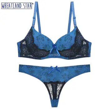 

Underwire Bra and Thong Set Push Up Bra Panties Women Underwear Set Women's Lingerie Intimates Female Kit Underwear & Sleepwears