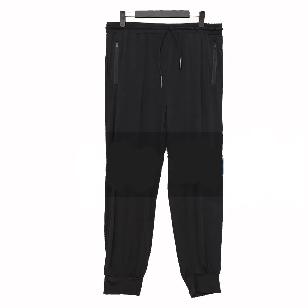 

Micro Sheer Ice Silk Pants Men's Thin Casual Pants Black Cool Breathable Pants Higt Elastic Loose Outdoor Jogging Long Trousers