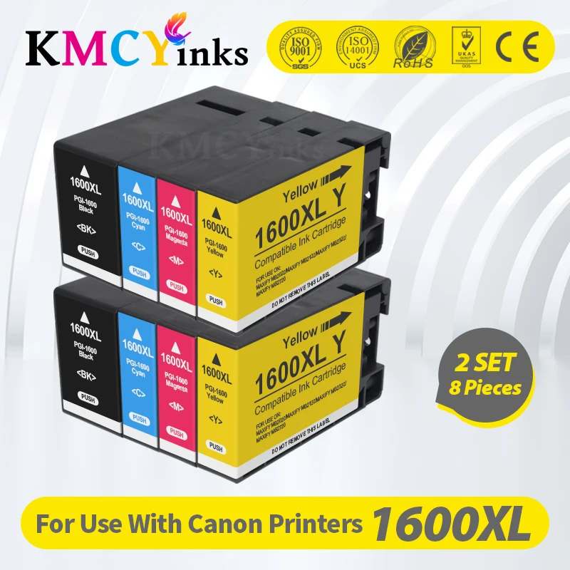 Canon MAXIFY MB2060 MB2360 MB2760 MB2160 Printer Compatible Ink Cartridge PGI-1600 BK C M Y PGI1600 PGI-1600XL