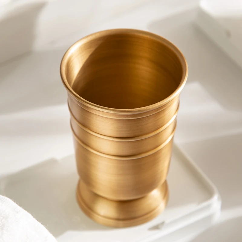 Golden Copper Bathroom Set Angle