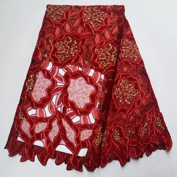 

Wine African hand cut organza lace fabrics 2020 embroidered stones Nigerian velvet laces fabric high quality french tulle lace