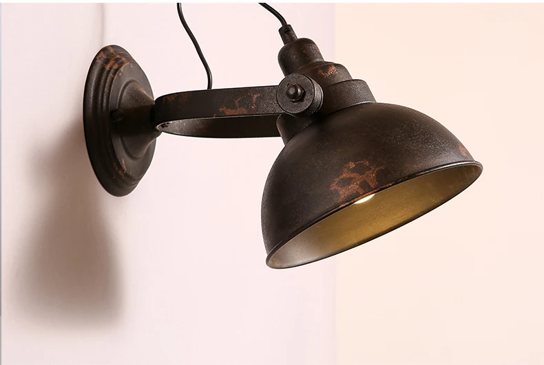 Iron Retro Wall Sconce Loft Industrial Vintage LED Wall light Angle Adjustable Luminaire On The Wall Lighting Fixtures