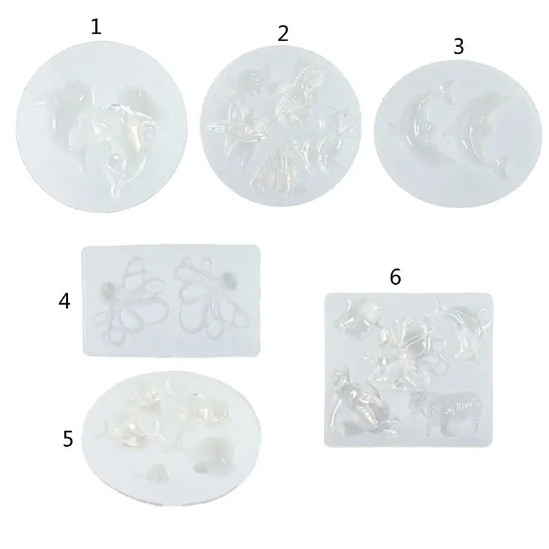 

Beach Theme Marine Mold Animals Starfish Dolphin Pendant Silicone Resin Mold