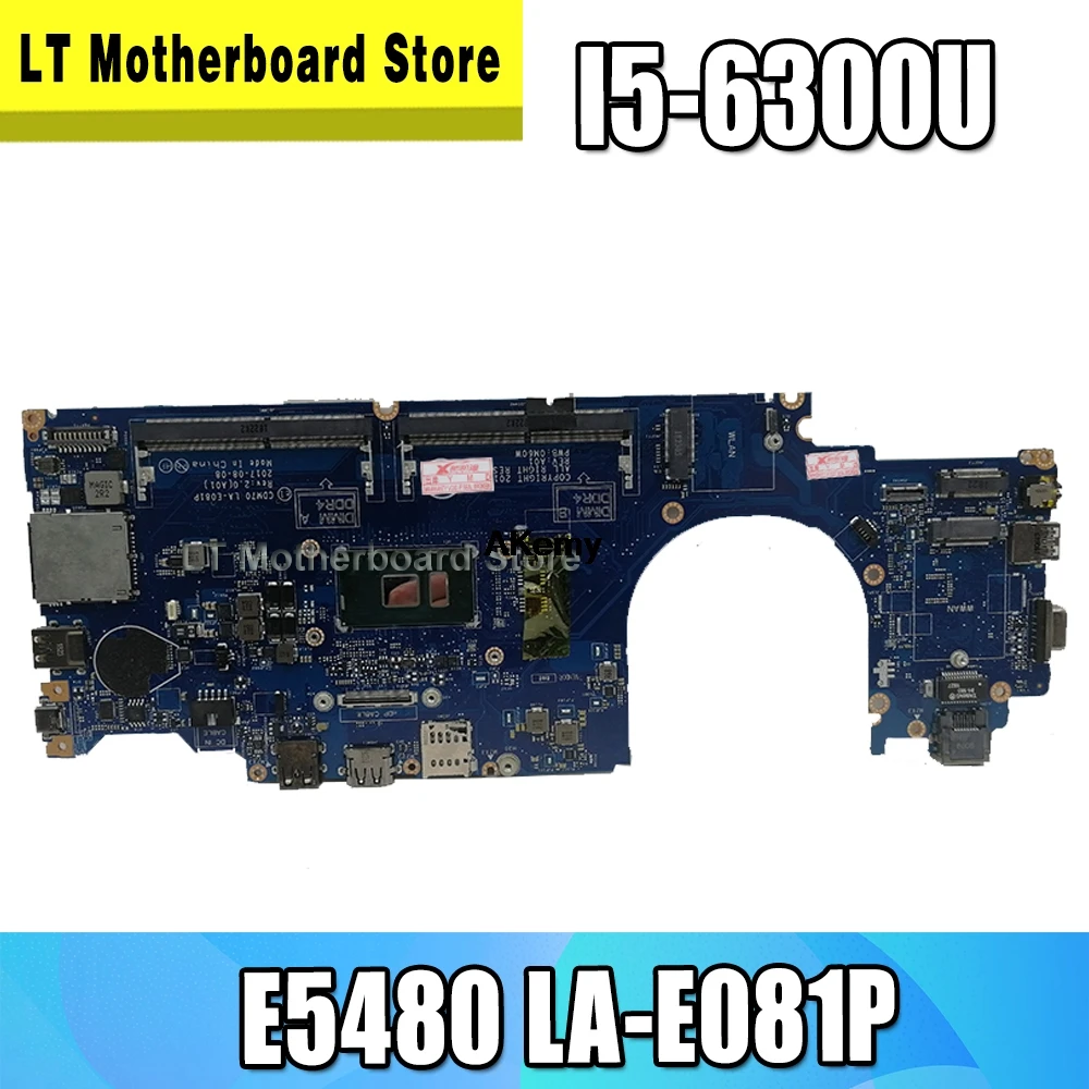 E5480 5480 материнская плата для ноутбука DELL CN-0RHH0R 0RHH0R RHH0R CDM70 LA-E081P Материнская плата ноутбука E5480 5480 материнская плата i5-6300U тест проведен